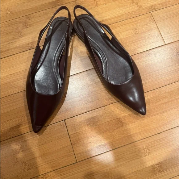 H&M Women's Dark Burgundy Pointed Heels - Picture 3 of 6